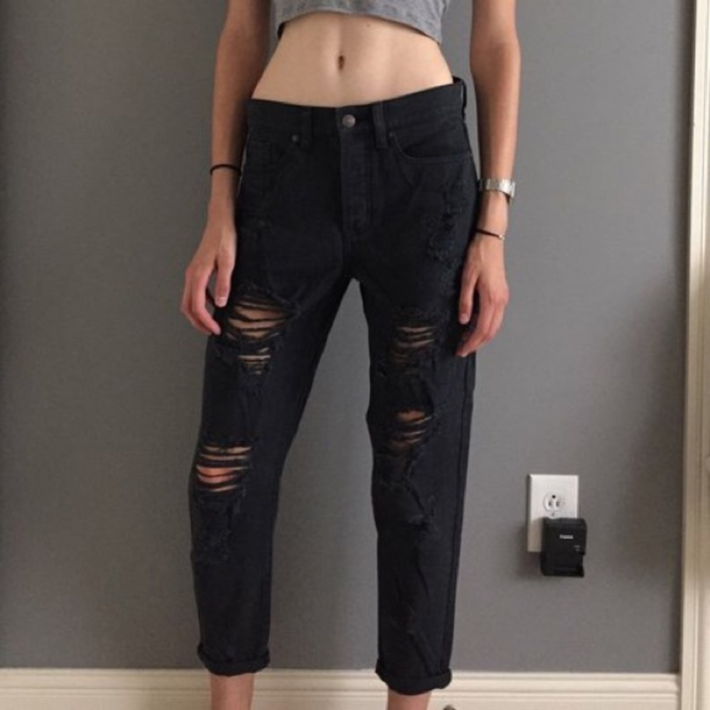 Brandy Melville Distressed Mom Jeans